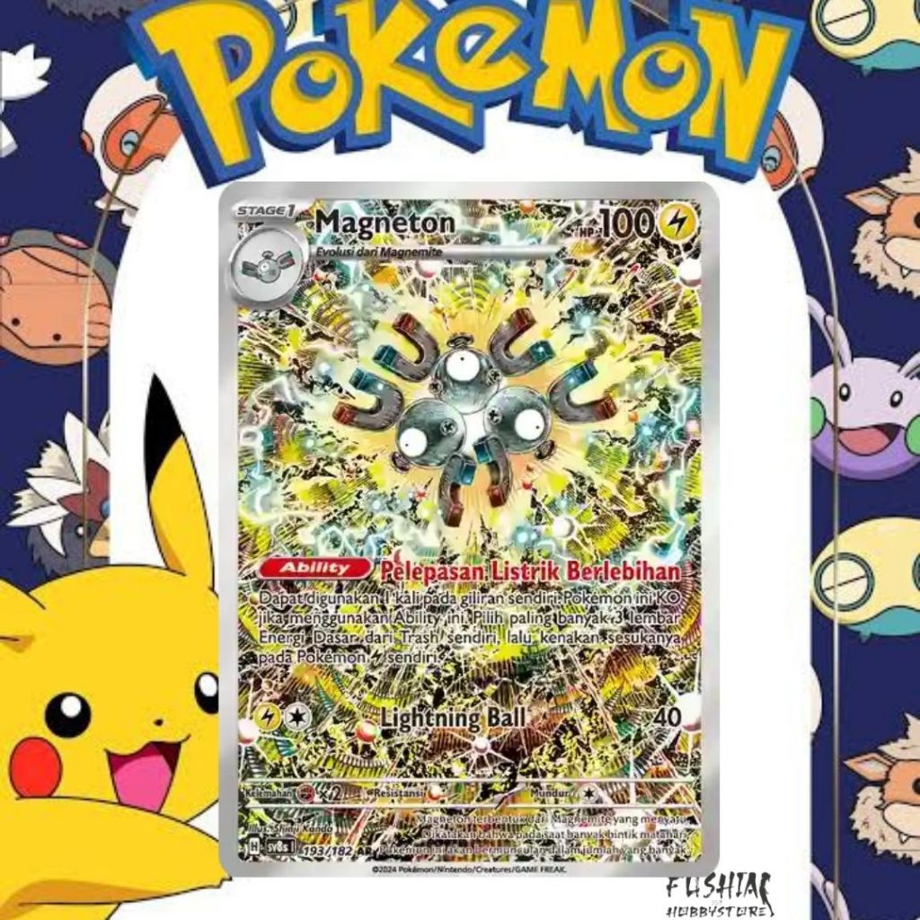 Kartu Pokemon TCG AR SV8S Magneton (193/182)