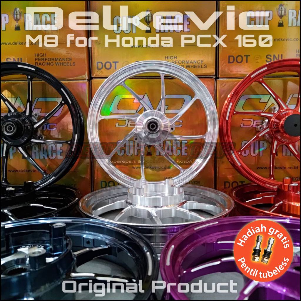 Velg Delkevic M8 PCX 160 ABS CBS Pelek DND Model AK88 Velek Velk Palang 8 Original PNP 185 215 X14