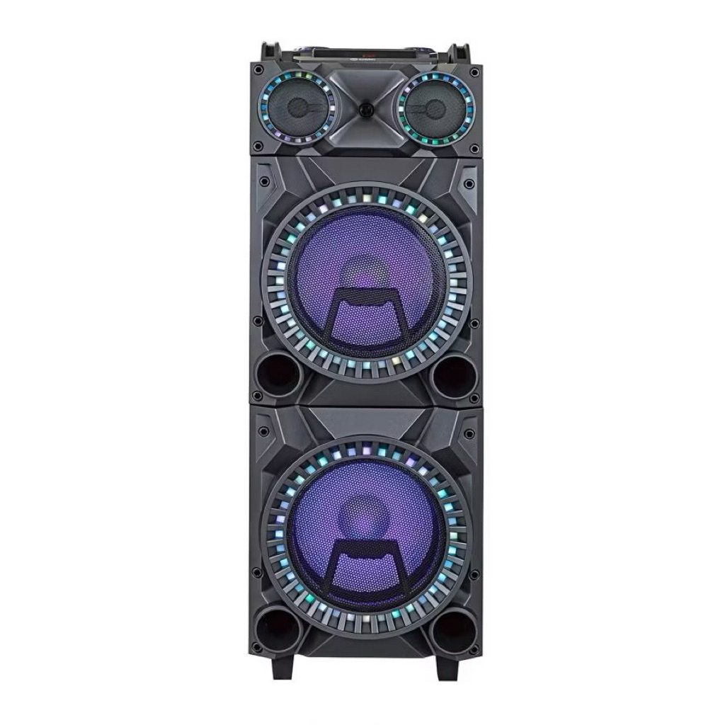 SPEAKER PORTABLE BLUETOOTH KARAOKE GMC 899C 899 C 2x12inch BONUS 2 MIC WIRELESS 12inx2 AMPLIMEETING 