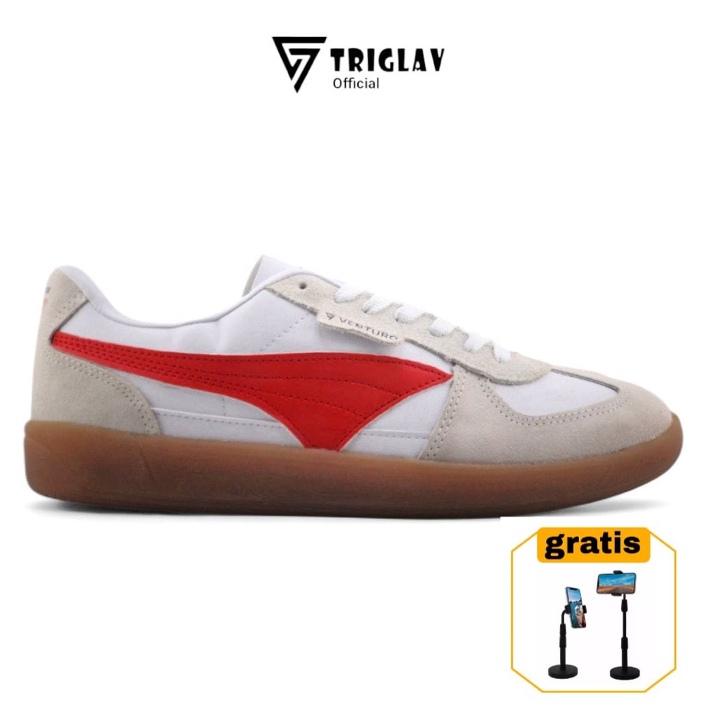 Triglav Venturo - Sepatu Pria Dewasa Sneakers Black Red Edition