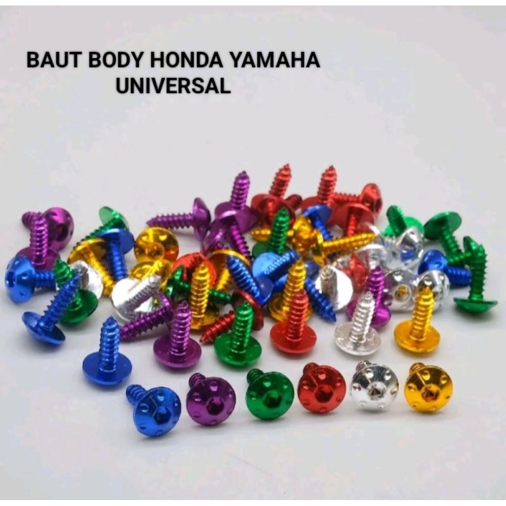 Baut body CNC Bintik Motor Honda Yamaha Beat Mio Scoopy Vario Aerox PCX Nmax Turbo dll Baut body CNC