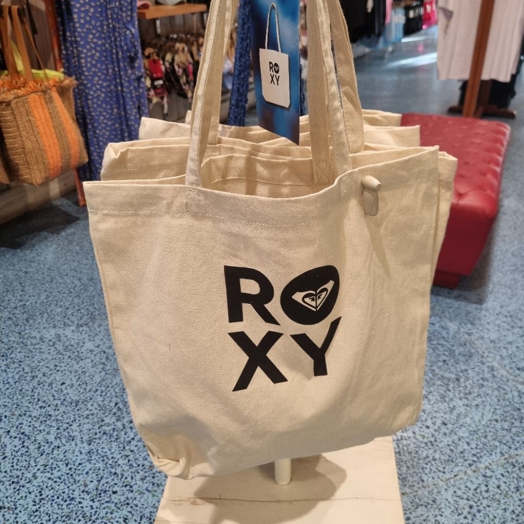 TOTE BAG ROXY. TAS TOTE CANVAS ROXY BALI. TAS BAHU PRIA, WANITA