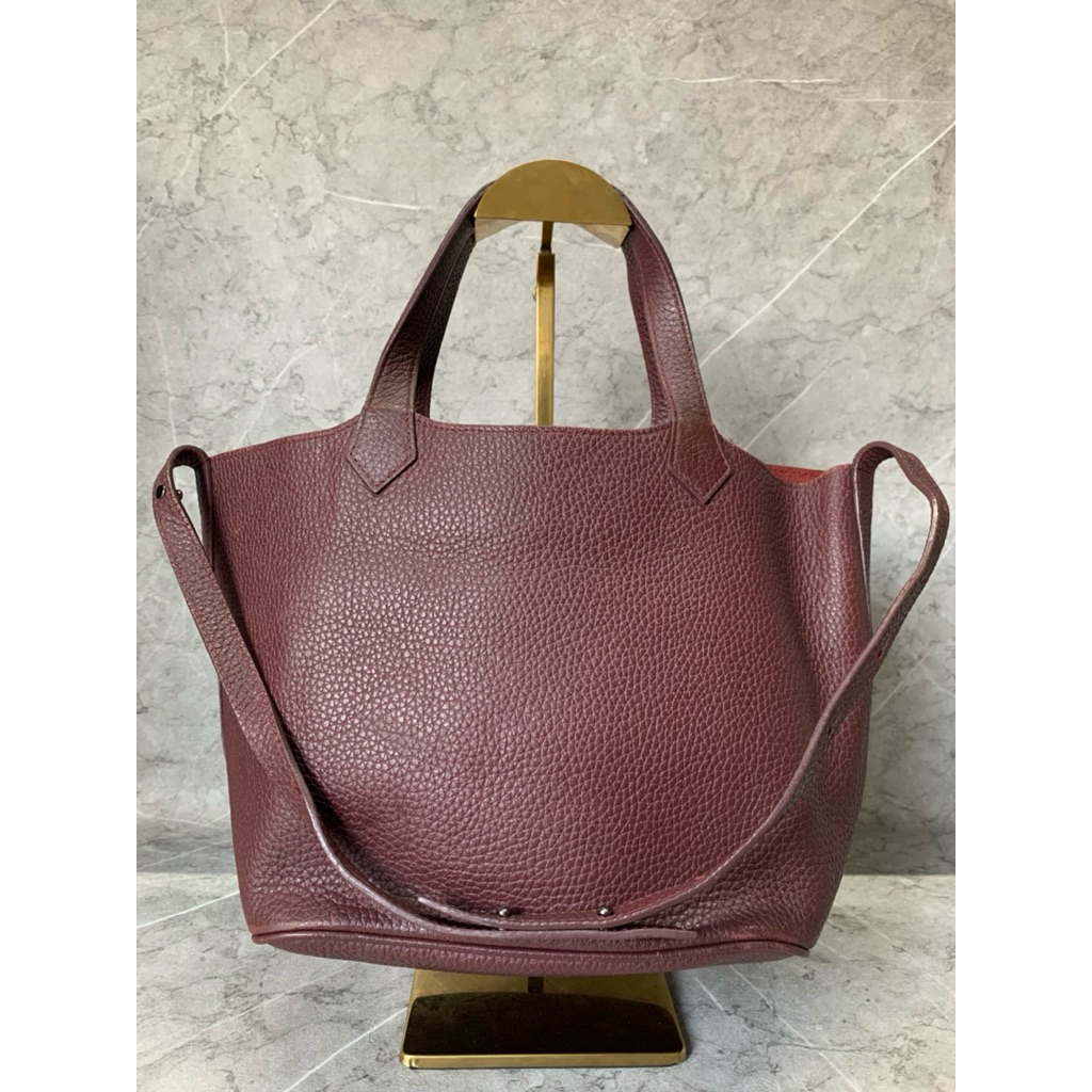 tas wanita kulit asli Palla brand Korea maroon