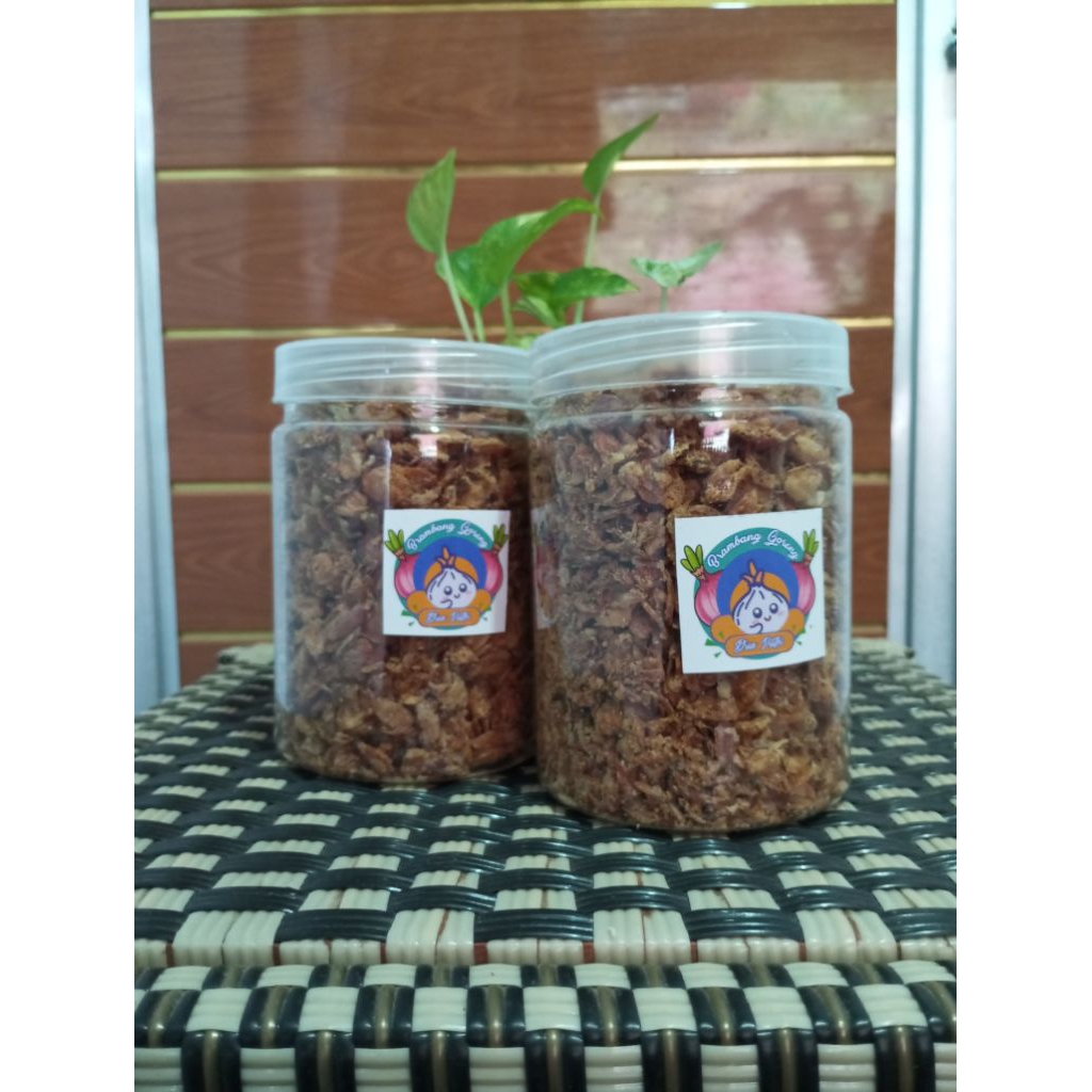 Bawang merah goreng / brambang goreng 200gram kemasan toples asli kediri