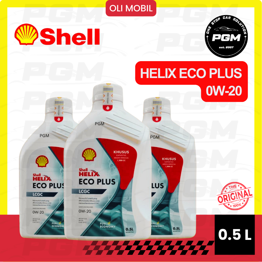 Oli Mobil  LCGC Shell Helix Eco Plus 0W20 0.5L (Dijamin Ori 100%)