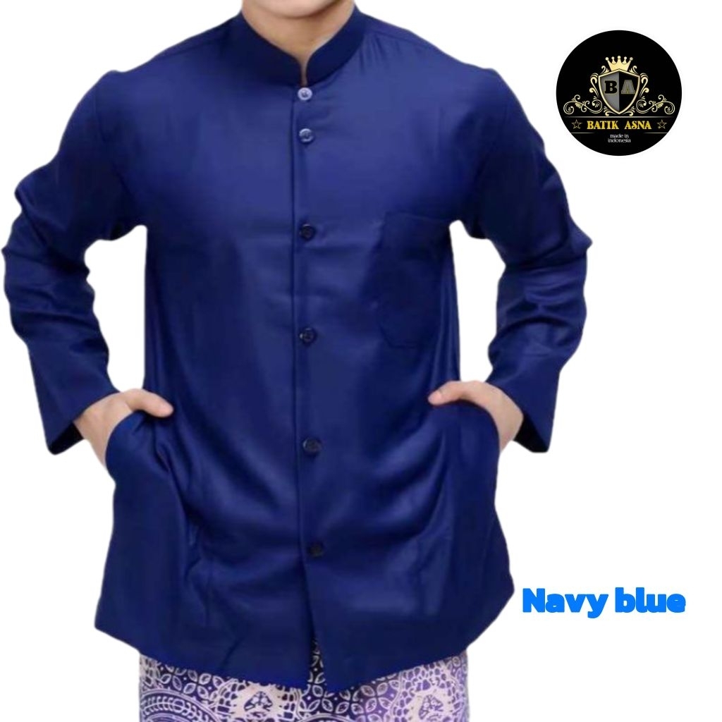 Baju Koko Haibah Lebaran Muslim Lengan Panjang ukuran Dewasa Atasan Bahan Toyobo Baju Koko Pria atau