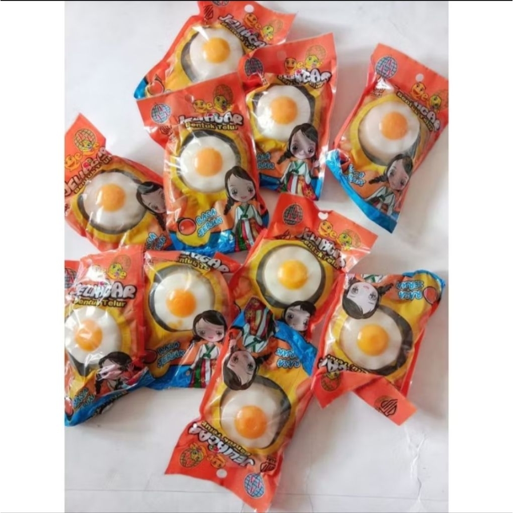 10pcs Jelly puding /agar bentuk Telor Ceplok