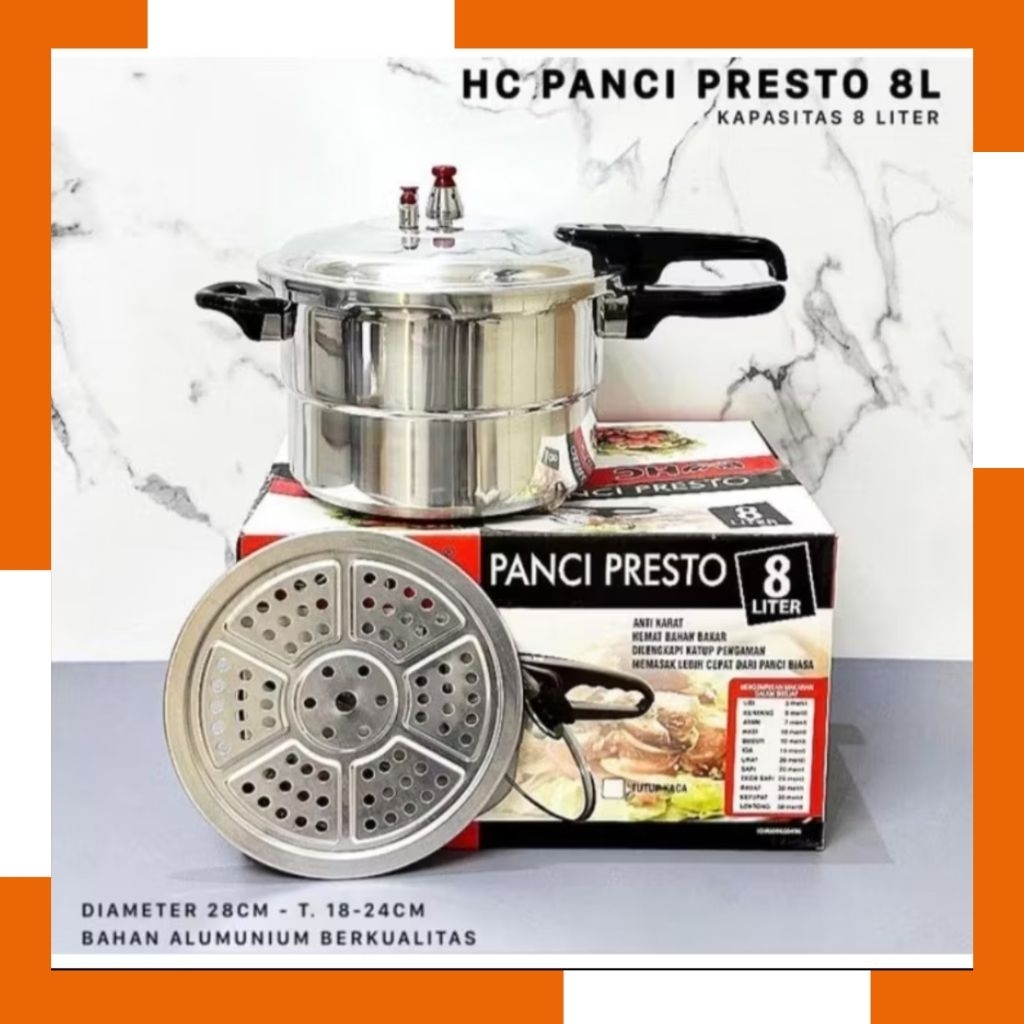 Panci Presto 8 Liter / happy call mo Original Panci Presto PELUNAK Daging & Segala macam Lainnya