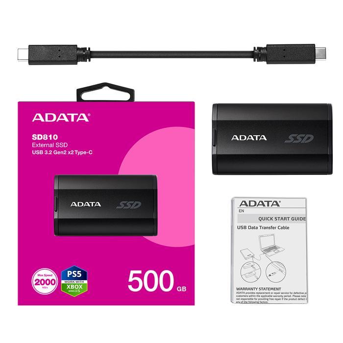 Adata SD810 500GB SSD Portable USB-C- Black