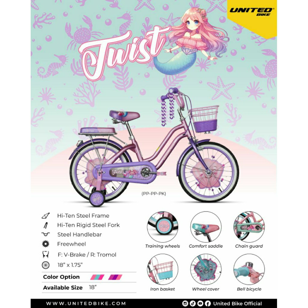 SEPEDA MINI ANAK UNITED TWIS 18 INCH