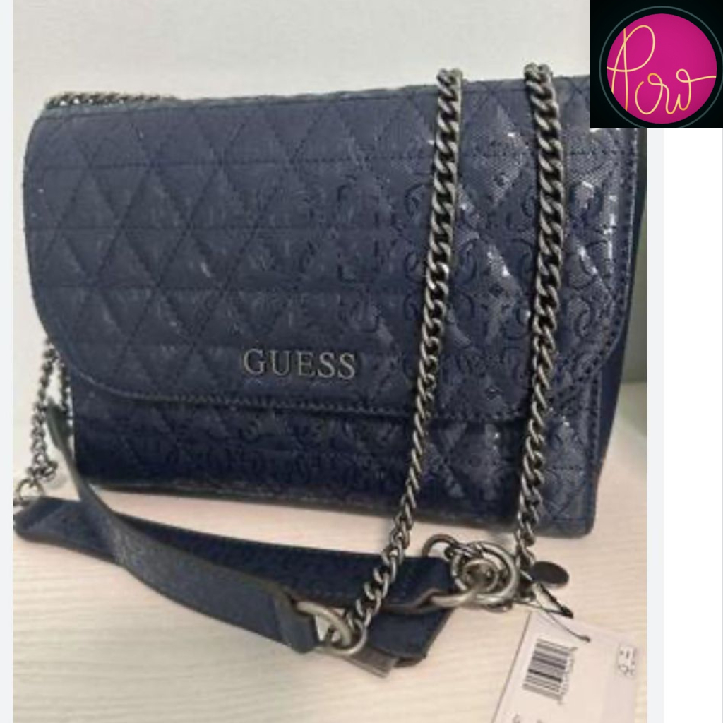(100 % ORIGINAL) PRELOVED TAS GUESS WESSEX QUILTED CROSSBODY BAG