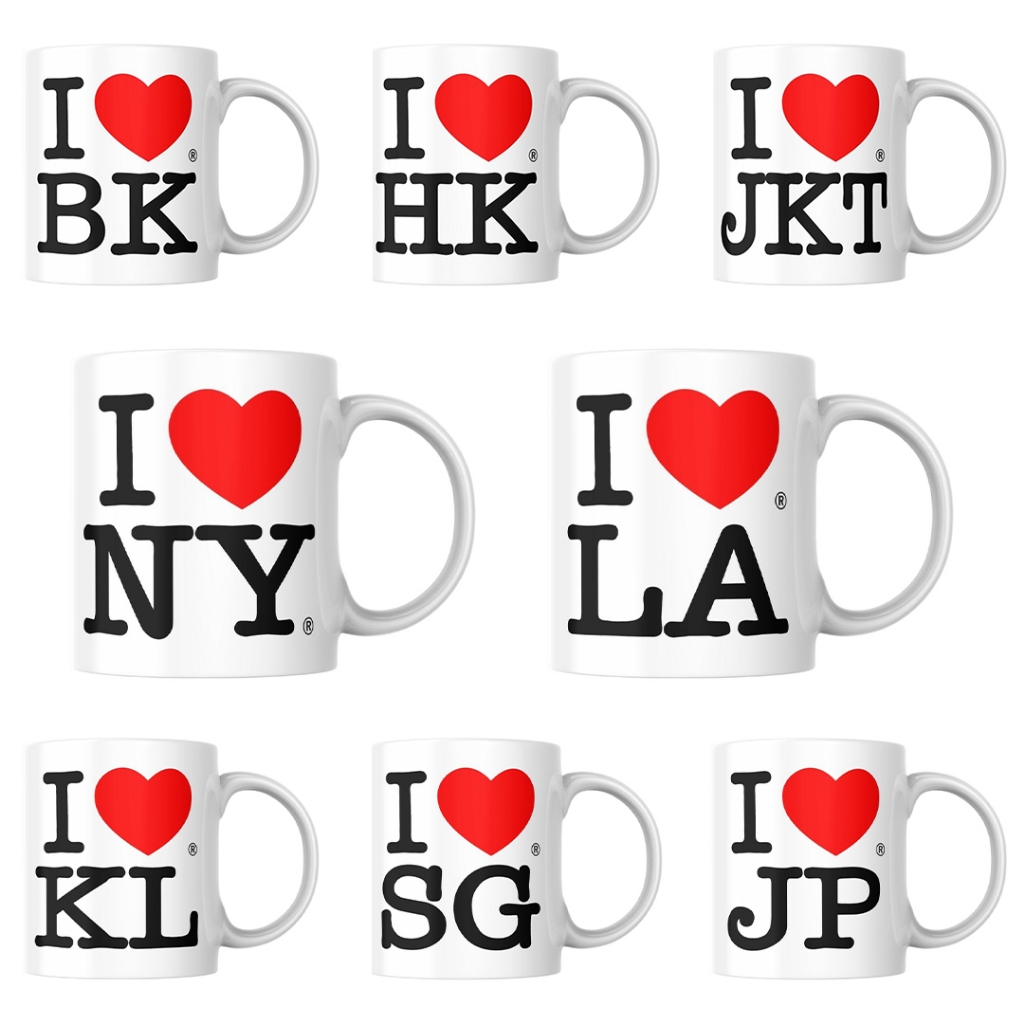 [READY STOCK] Gelas Mug I Love NY