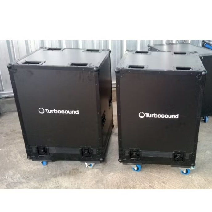 Hardcase Case Flightcase HC Subwoofer Turbosound Sepasang Include Roda Tatakan