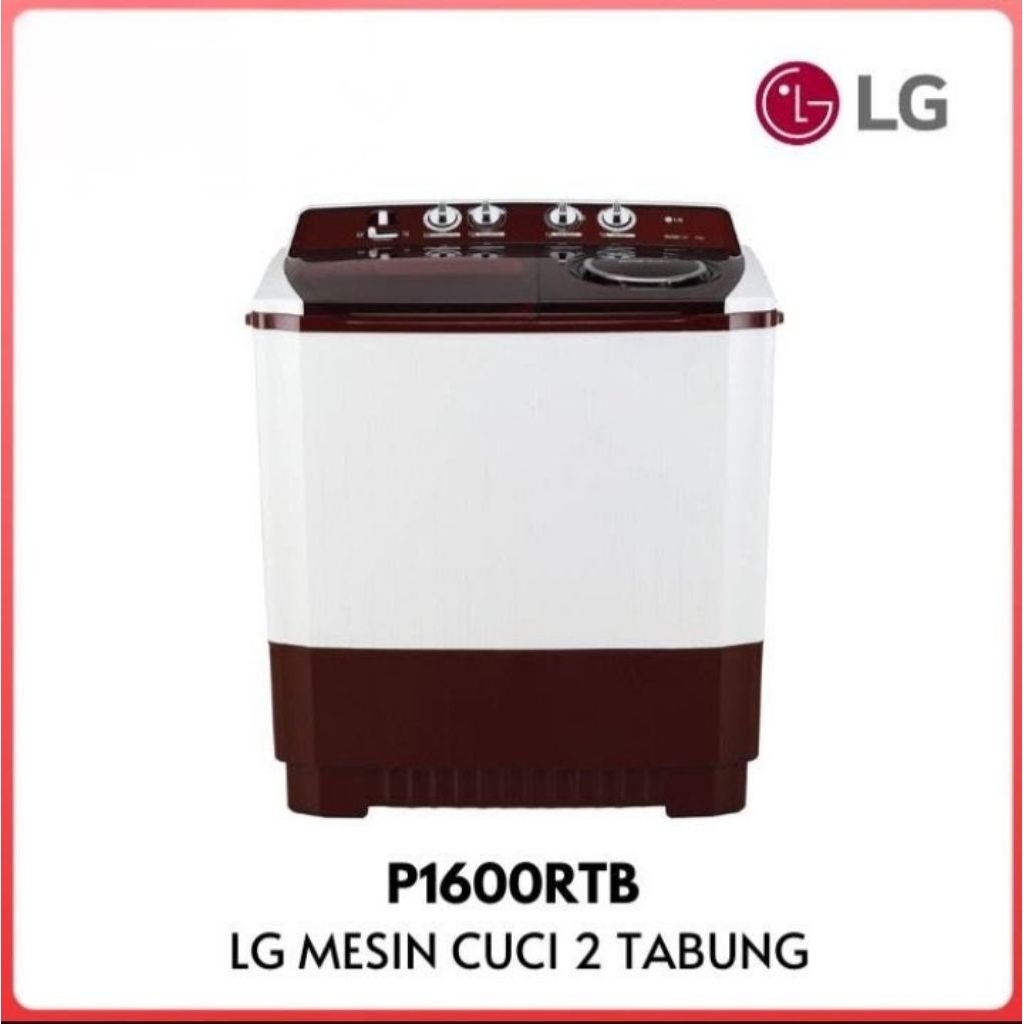 LG - MESIN CUCI 2 TABUNG 16 KG - P1600RTB