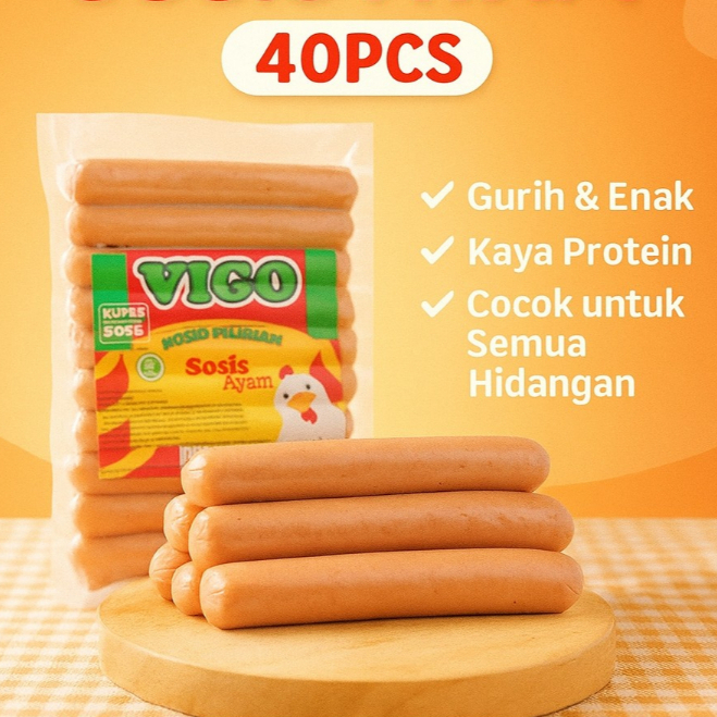 Vigo Sosis Ayam Short Kemasan 900gr isi 40pcs