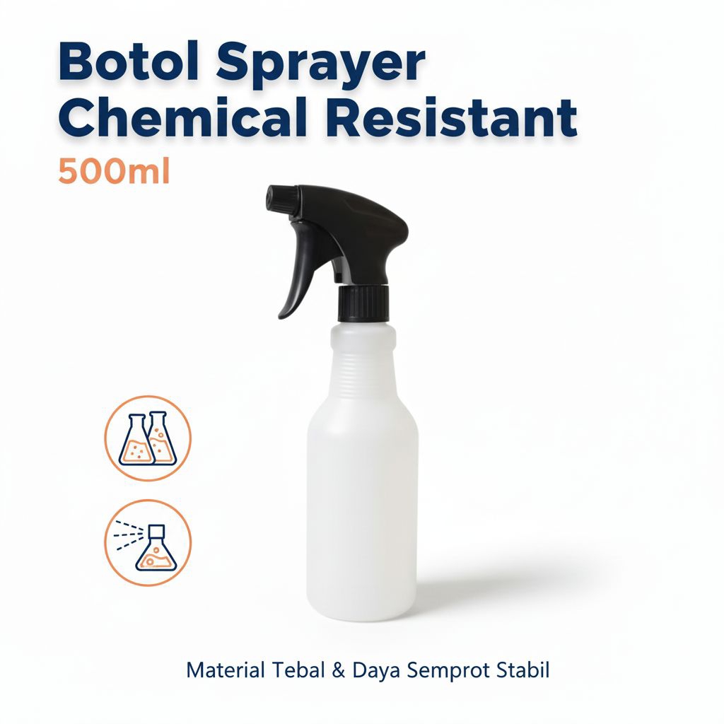 Botol Sprayer 500ml Chemical Resistant | Semprotan Cairan Kimia Tebal Anti Macet Daya Semprot Kuat
