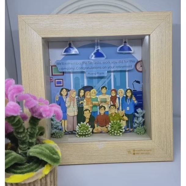 frame untuk kado pensiun