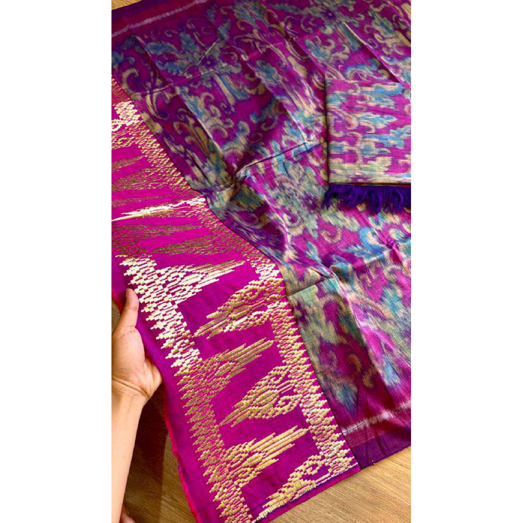 KAMEN ENDEK SET SELENDANG REBONG SONGKET ORI//ENDEK TENUN SET SELENDANG