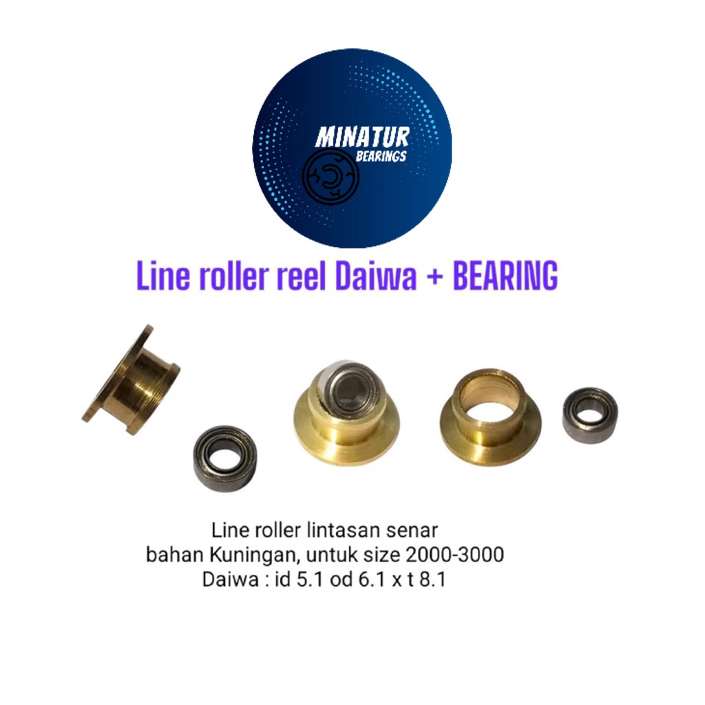 Line Roller Reel Daiwa +bearing  size 2000-3000 dimensi 5.1x6.1x8.1