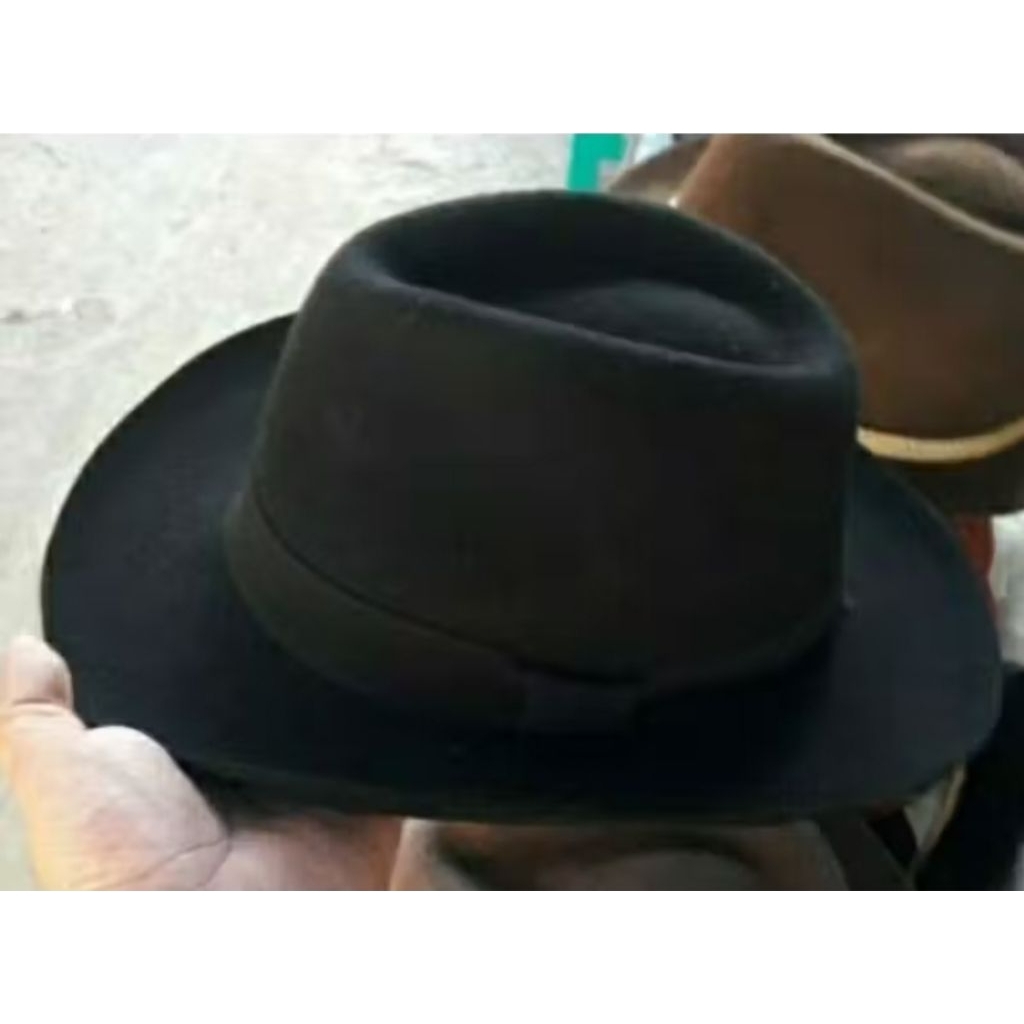 Topi laken fedora topi laken fedora asli wol topi tompi tompy topi wol topi pria dan wanita