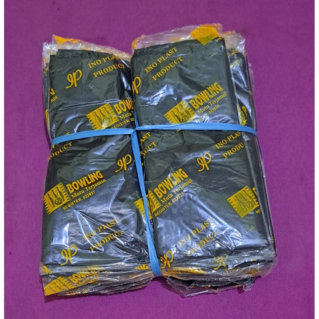 KRESEK/KANTONG PLASTIK HITAM BOWLING UKURAN 15