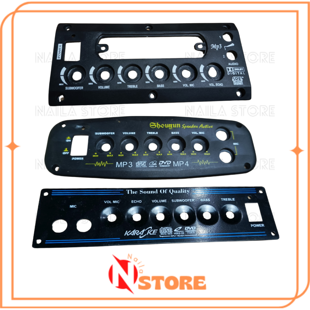 COVER PLAT TONE CONTROL PLAT PANEL TONE KONTROL AMPLIFIER PANEL TONE CPNTROL KIT SPEAKER AKTIF