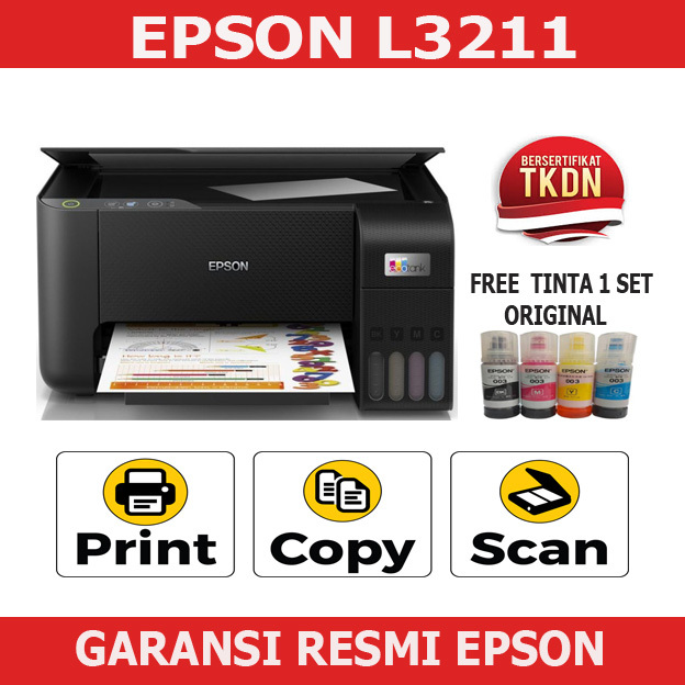 PRINTER EPSON L3211 ALL IN ONE PRINTER TKDN / EPSON L-3211 PRINT SCAN COPY / PENGGANTI EPSON L3210