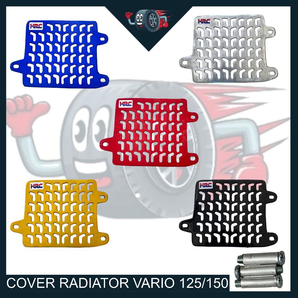 COVER RADIATOR VARIO 125/150 CNC ALUMINIUM PELINDUNG RADIATOR MOTOR VARIO + BAUT PEMASANGAN
