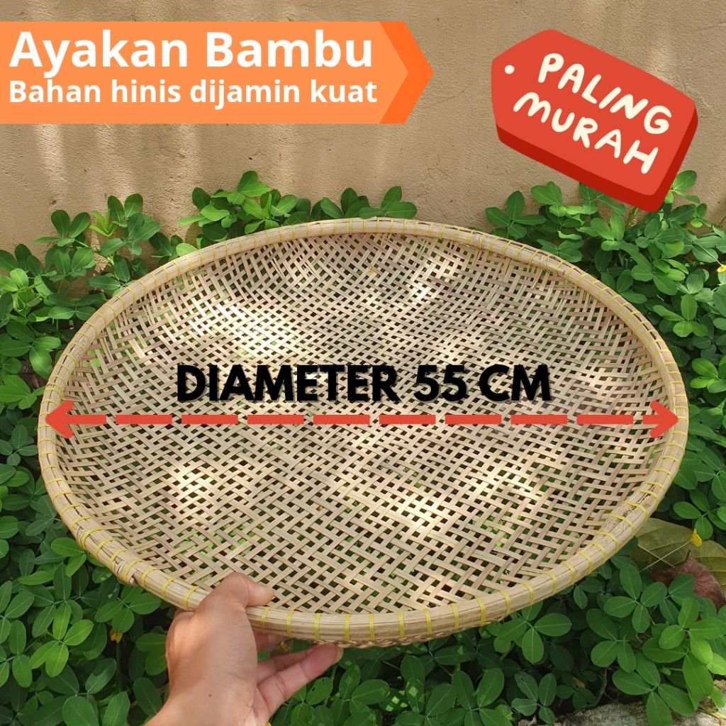 Ayakan Bambu Besar 55 cm Tampah Saringan Kalo Anyaman Bambu Jumbo/Ayakan Bambu Kecil / Kalo Irik Any