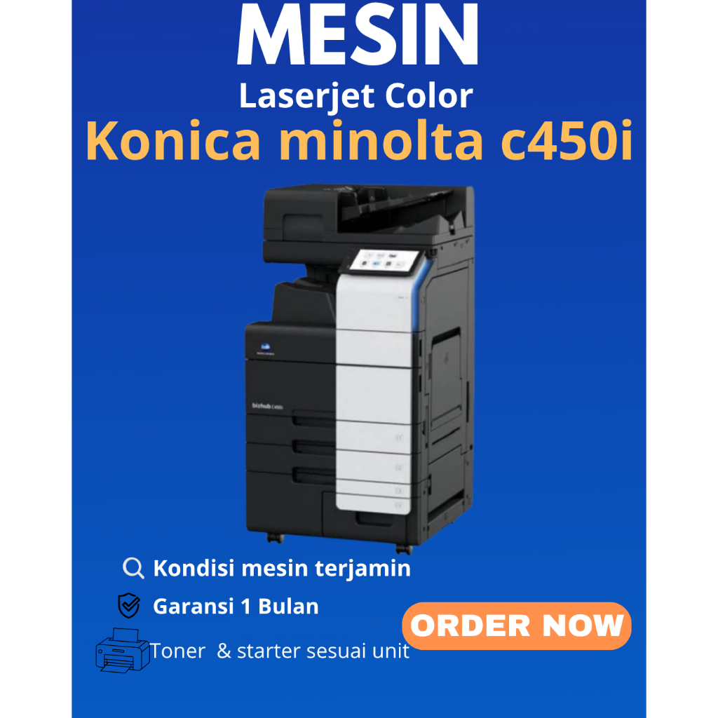 Konica Minolta Bizhub C450i Mesin Fotocopy Warna A3 A4 – Cocok Untuk Kantor Besar & Percetakan