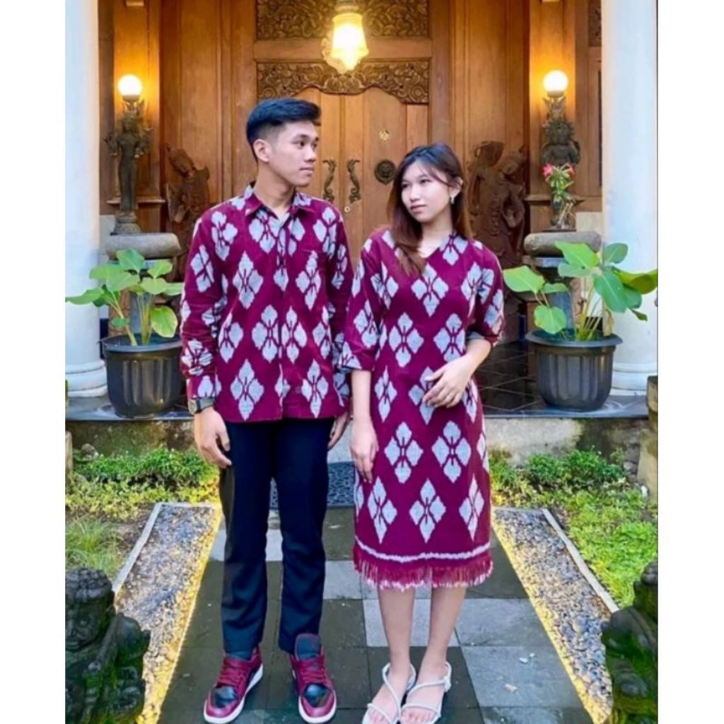 SET COUPLE TENUN MOTIF ETNIC SUMBA NTT FAMILY SET COUPLE TENUN