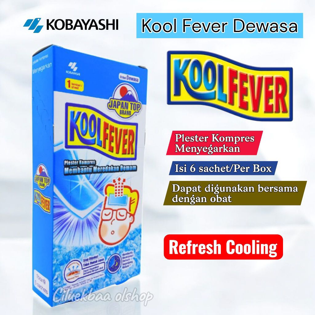 1 Box Kool Fever Dewasa-Kool Fever Adult Plester Kompres Penurun Dewasa