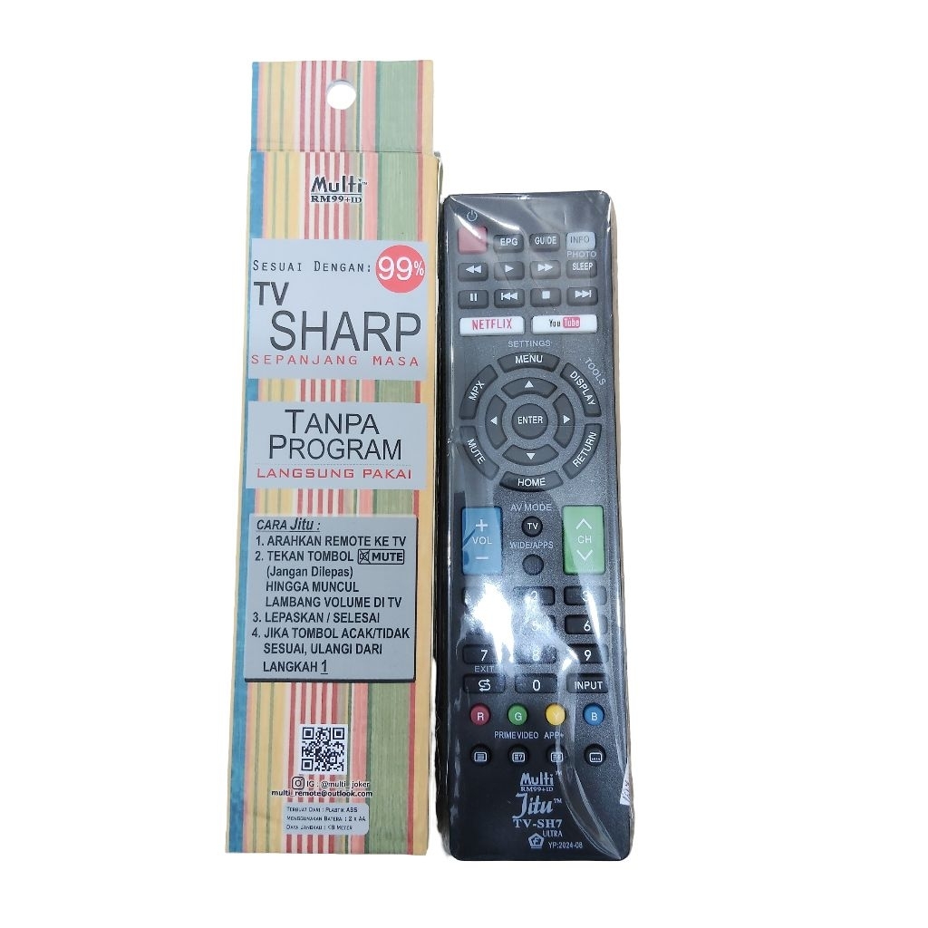 REMOTE TV SHARP MULTI JITU TV SH 7