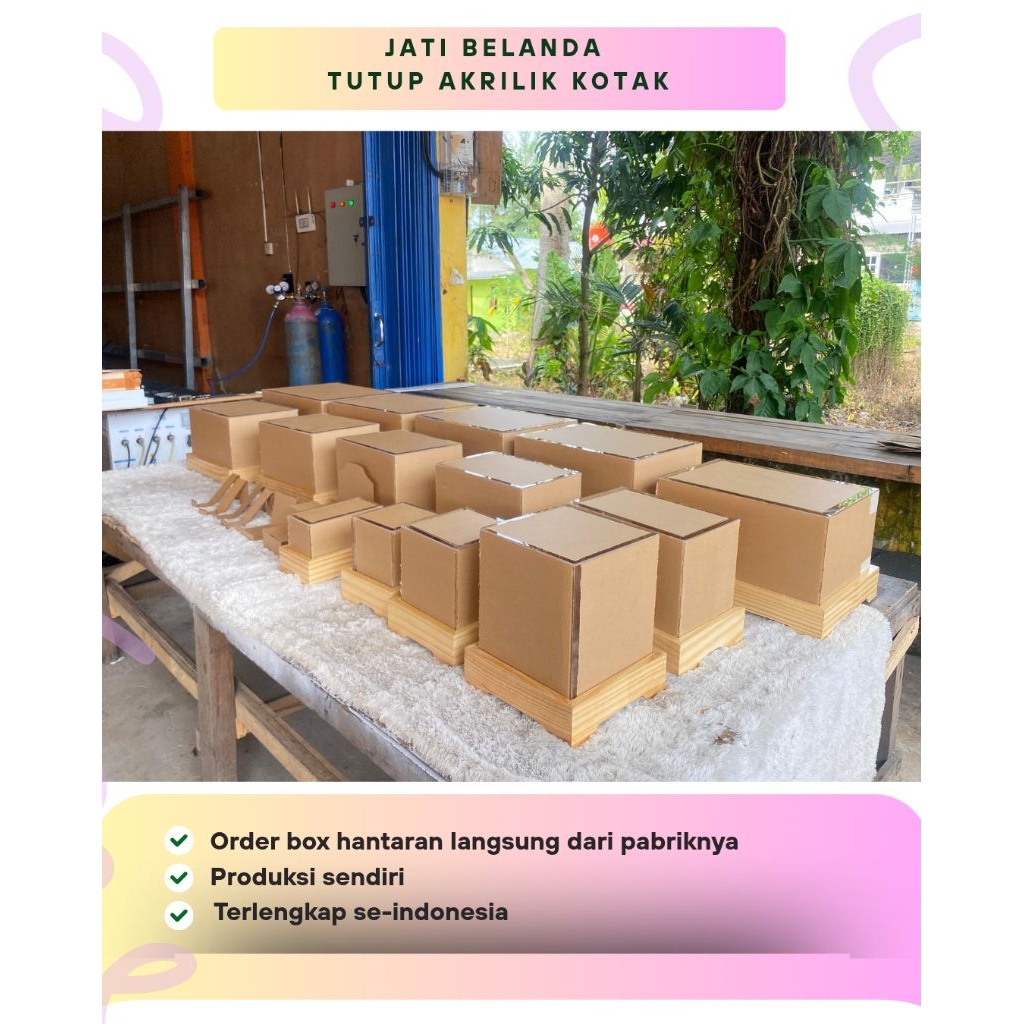 Set-20 Box Hantaran Jati Belanda | Kotak Hantaran kayu asli