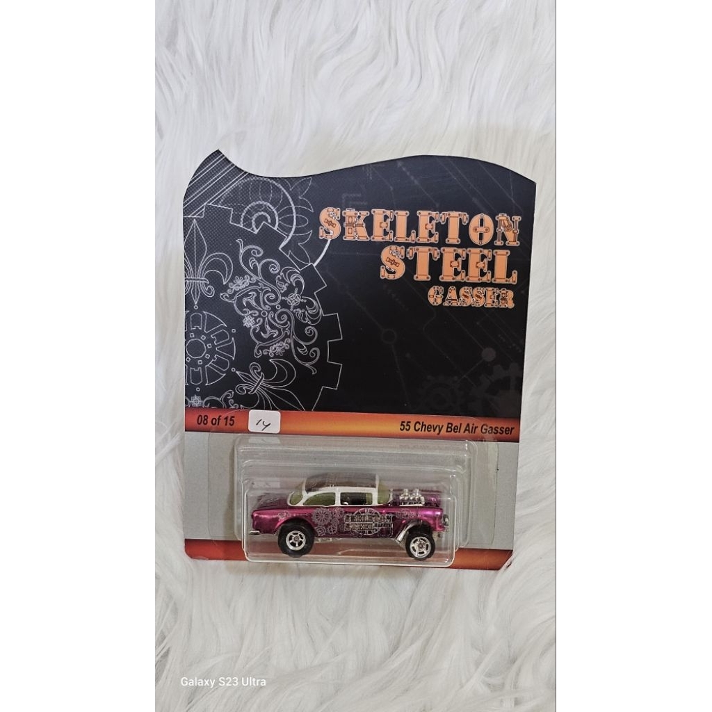 Hotwheels Custom 55 CHEVY BEL AIE GASSER SKELETON STEEL