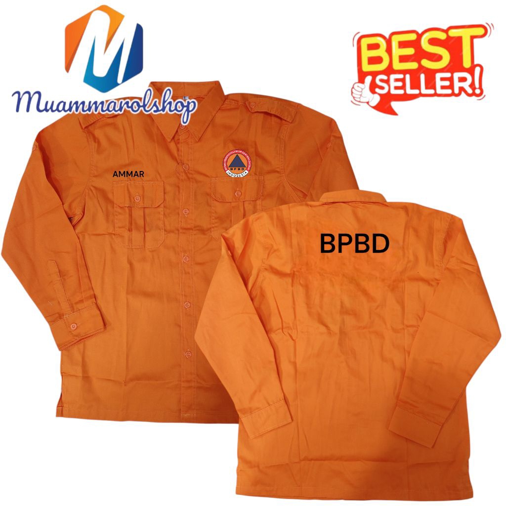 kemeja seragam bpbd kemeja bpbd baju bpbd