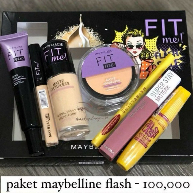 MAYBELLINE / Paket Makeup Maybelline Fit Me Box 7 In 1 / Paketan Kosmetik Ringan