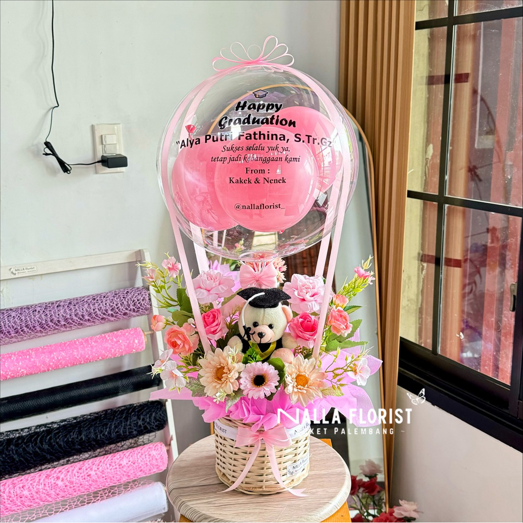 Buket Balon wisuda artificial / Buket Murah Palembang