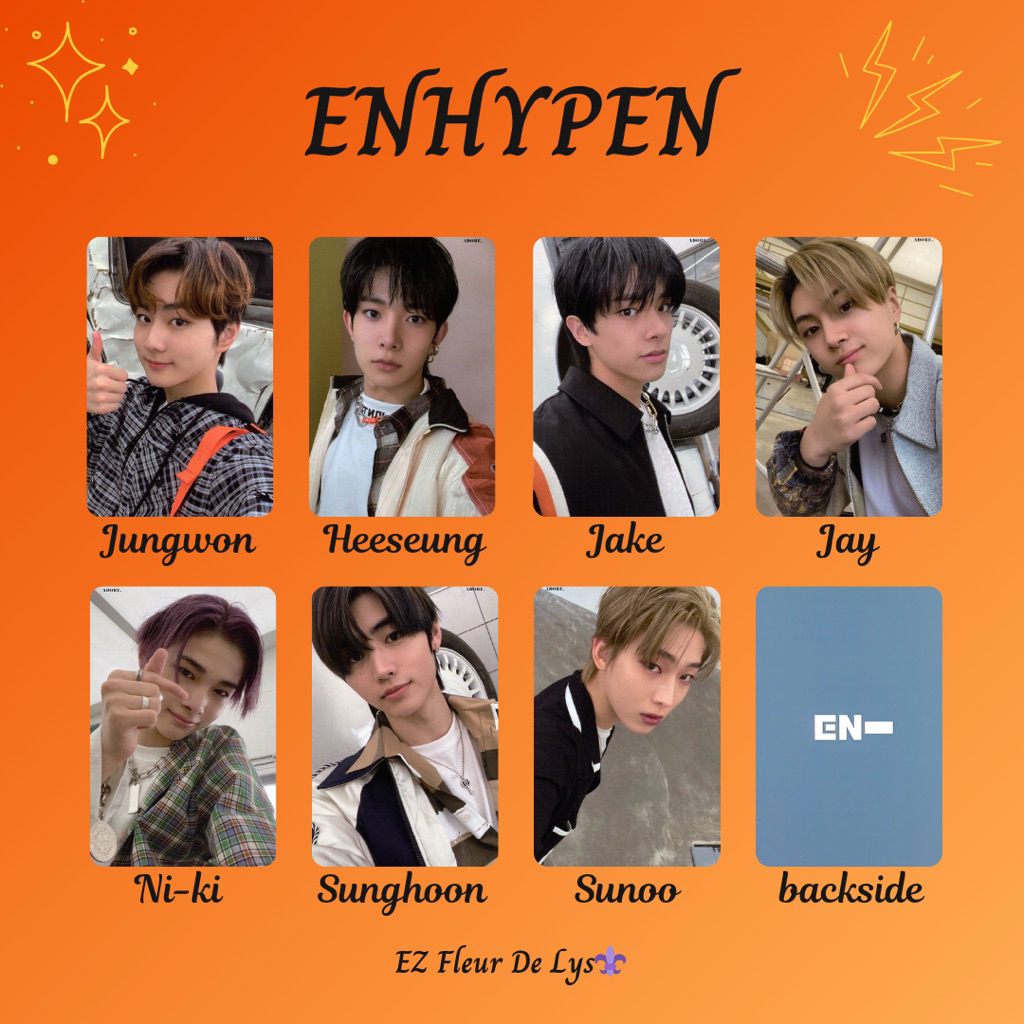 photocard replika pc unofficial ENHYPEN Border Carnical JUNGWON HEESEUNG JAKE JAY NIKI SUNGHOON SUNO