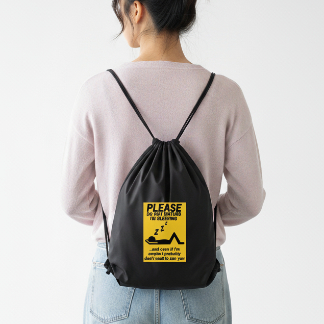 Tas Ransel Serut drawstring bag bahan kain sekolah kuliah kampus olahraga futsal || Kiiyoomii ||