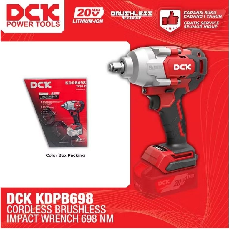 DCK KDPB698 Cordless Brushless Impact Wrench 698Nm
