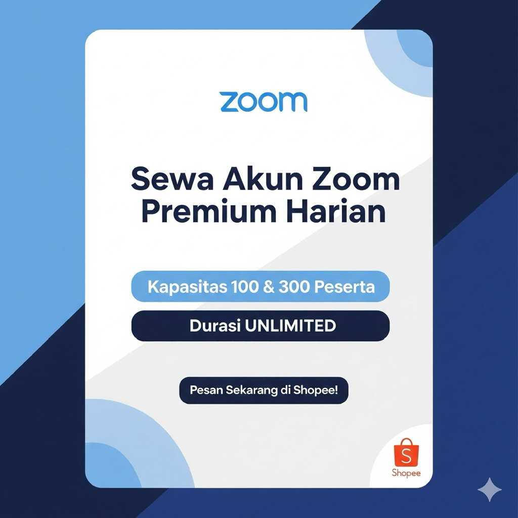 Sewa Zoom Harian 300 500 Peserta unlimited time pro bergaransi
