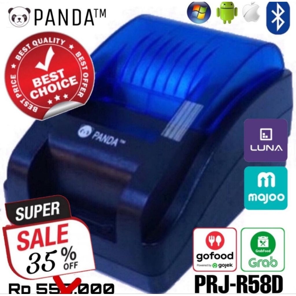 PRINTER PANDA BLUETOOTH PRJ-R58D THERMAL 58MM  ANDROID PRINTER BLUETOOTH