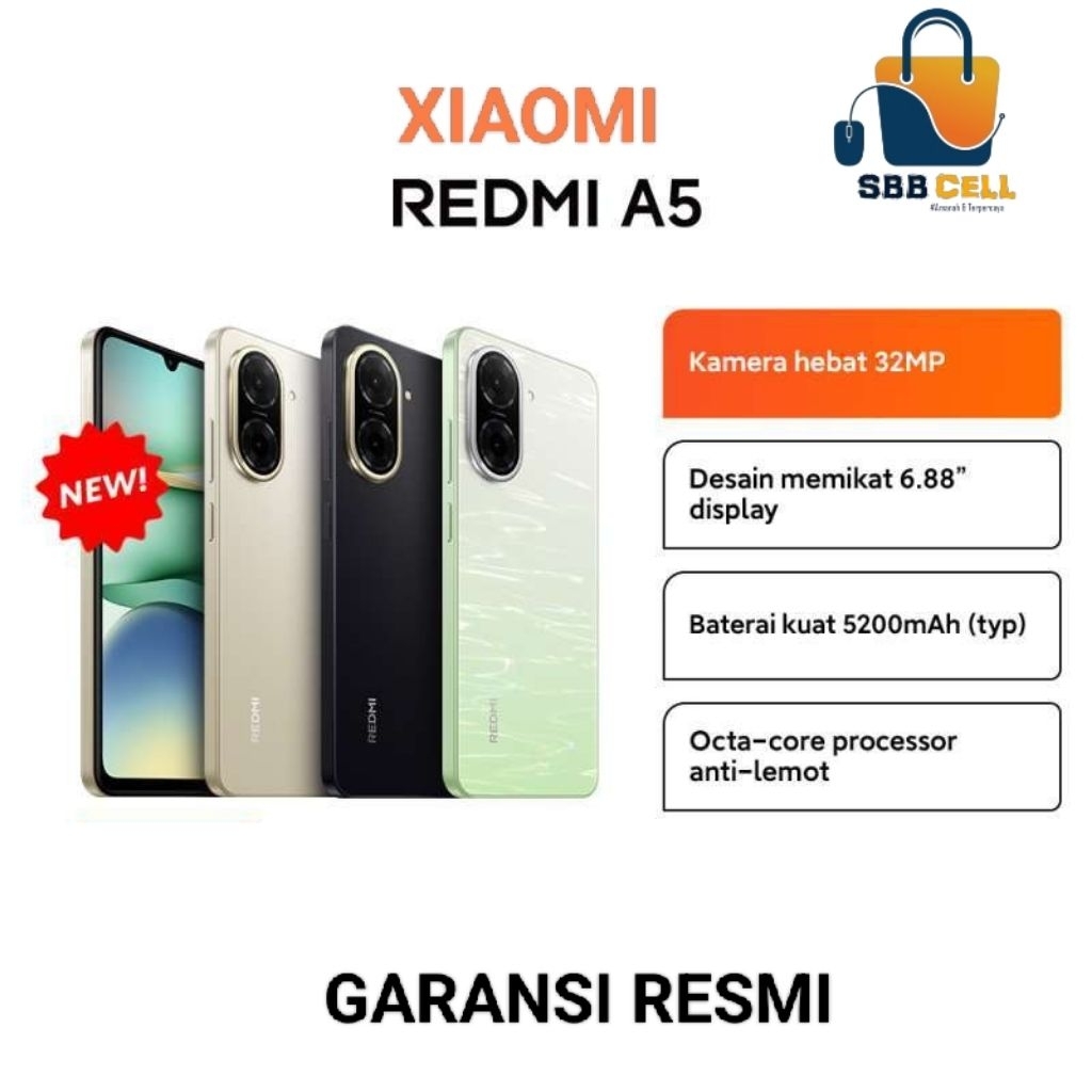 HP XIAOMI REDMI A5 4/128 GB - XIOMI MI A5 RAM 4GB ROM 128GB GARANSI RESMI