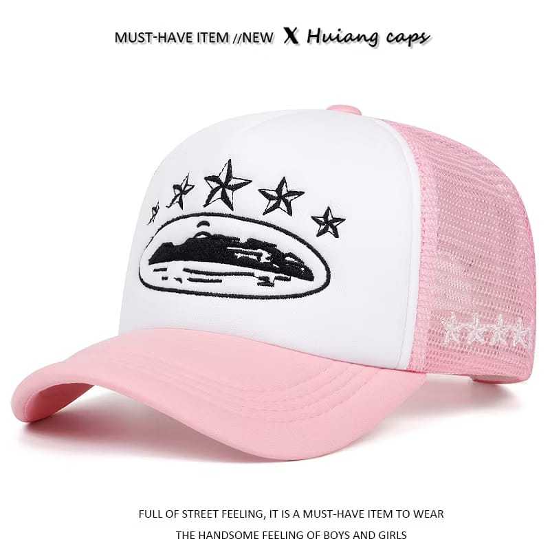 Topi Trucker Hat - Black White Doki TRUCKER HAT LOGO TOPI PRIA