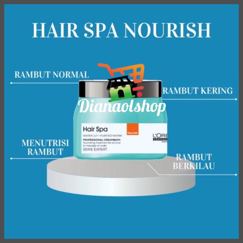 Loreal Hair Spa Creambath Nourish Rambut Kering & Rusak 490gr