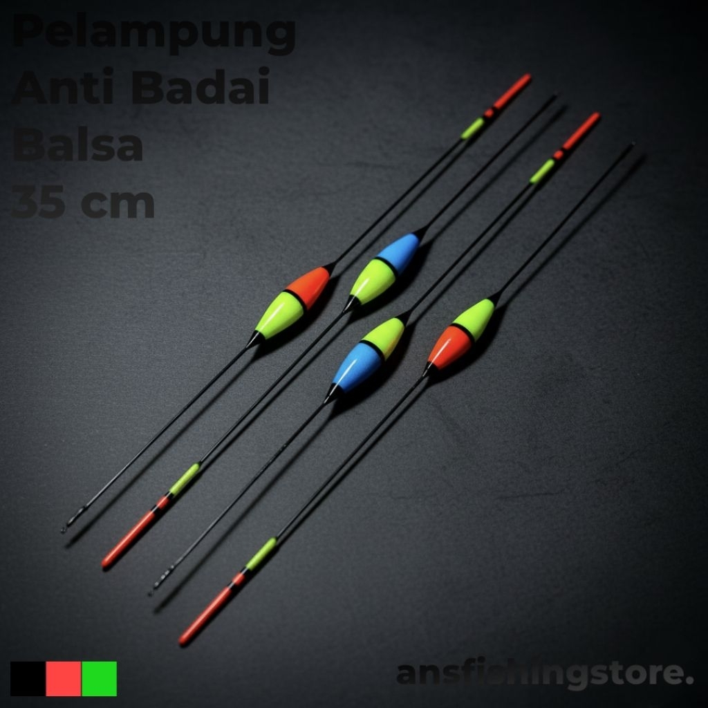 Pelampung Pancing Anti Badai 35 cm Kambangan Panjang Kayu Balsa Tembakan Dalam Super Peka dan Anteng