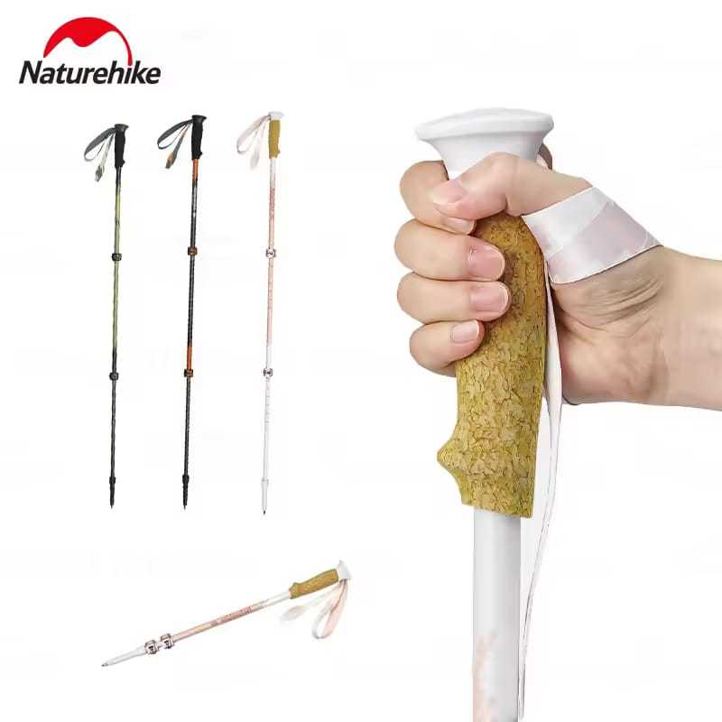 TREKKING POLE LIPAT LIGHT TRAIL 3EXT CARBON FIBER NATUREHIKE CNK2550DS015