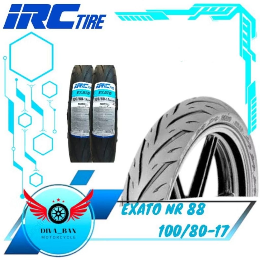 BAN TUBELESS IRC EXATO NR 88 100/80-17
