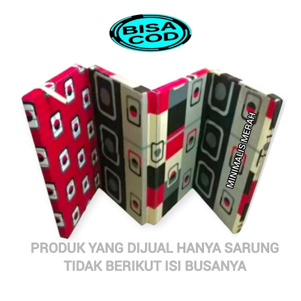 Sarung Kasur Busa Resleting Lipat 4 Tebal 10cm Ukuran 90x200 / 120x200 / 145x200 / 160x200 / 180x200